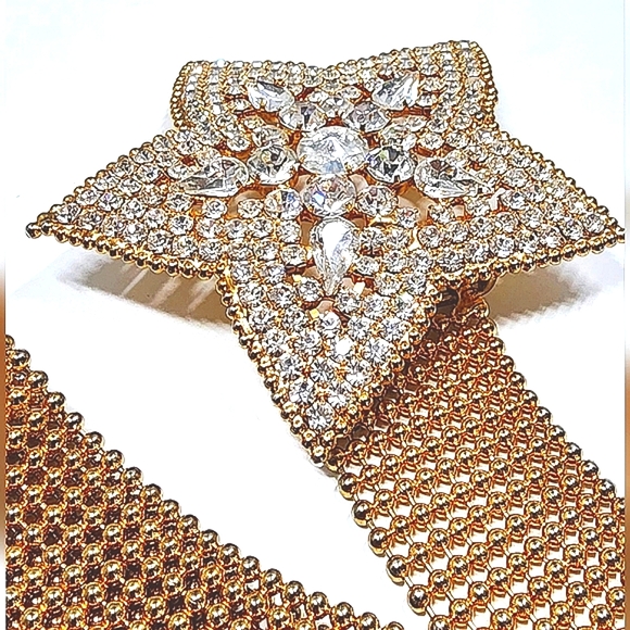 Gold and Diamond Accent Chain Belt - Picture 6 of 8